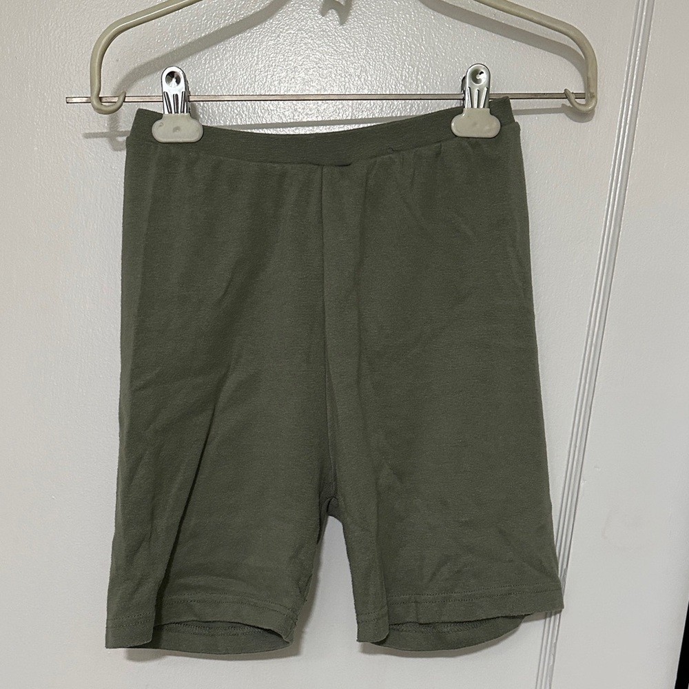 Olive Green Women's Biker Shorts